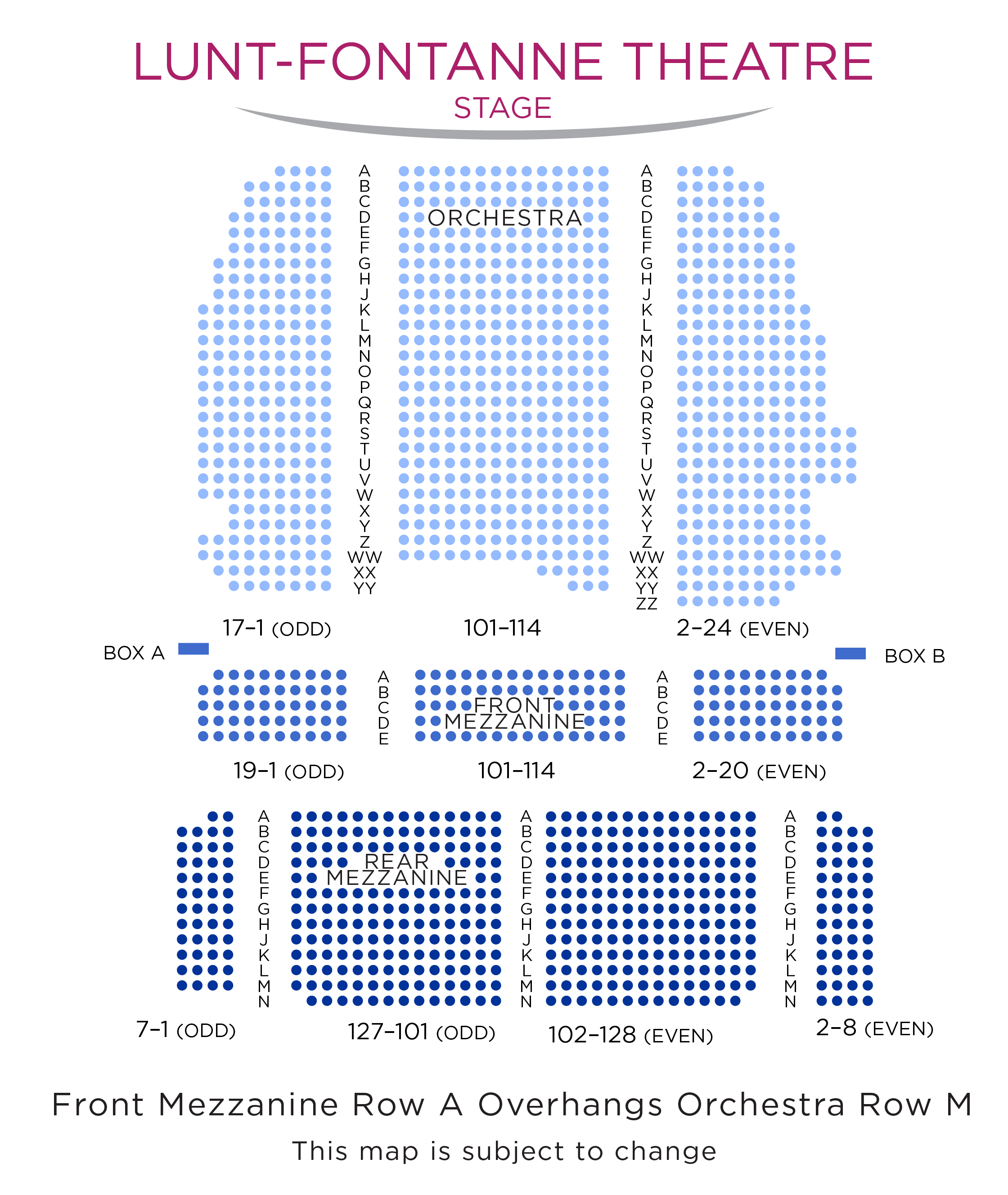 Venue seating plan
