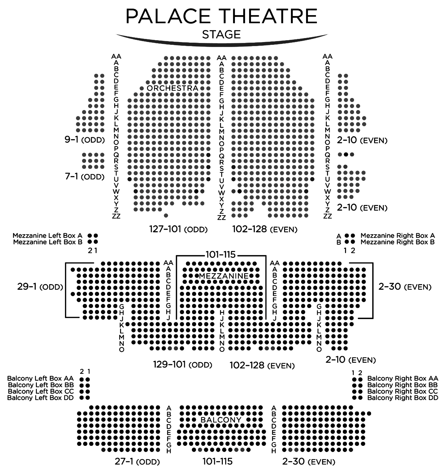 Venue seating plan